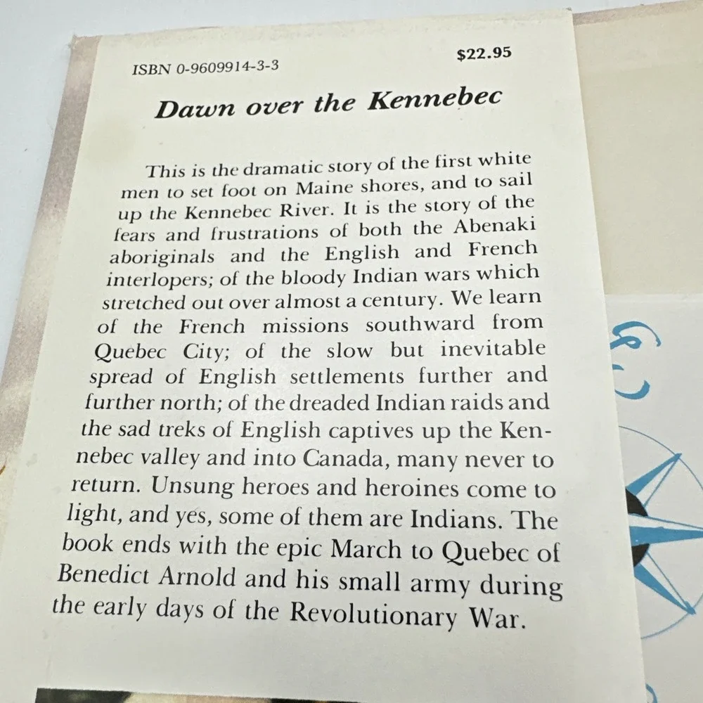 Dawn Over the Kennebec by Mary R Calvert HC Book 1986 Maine History With Map
